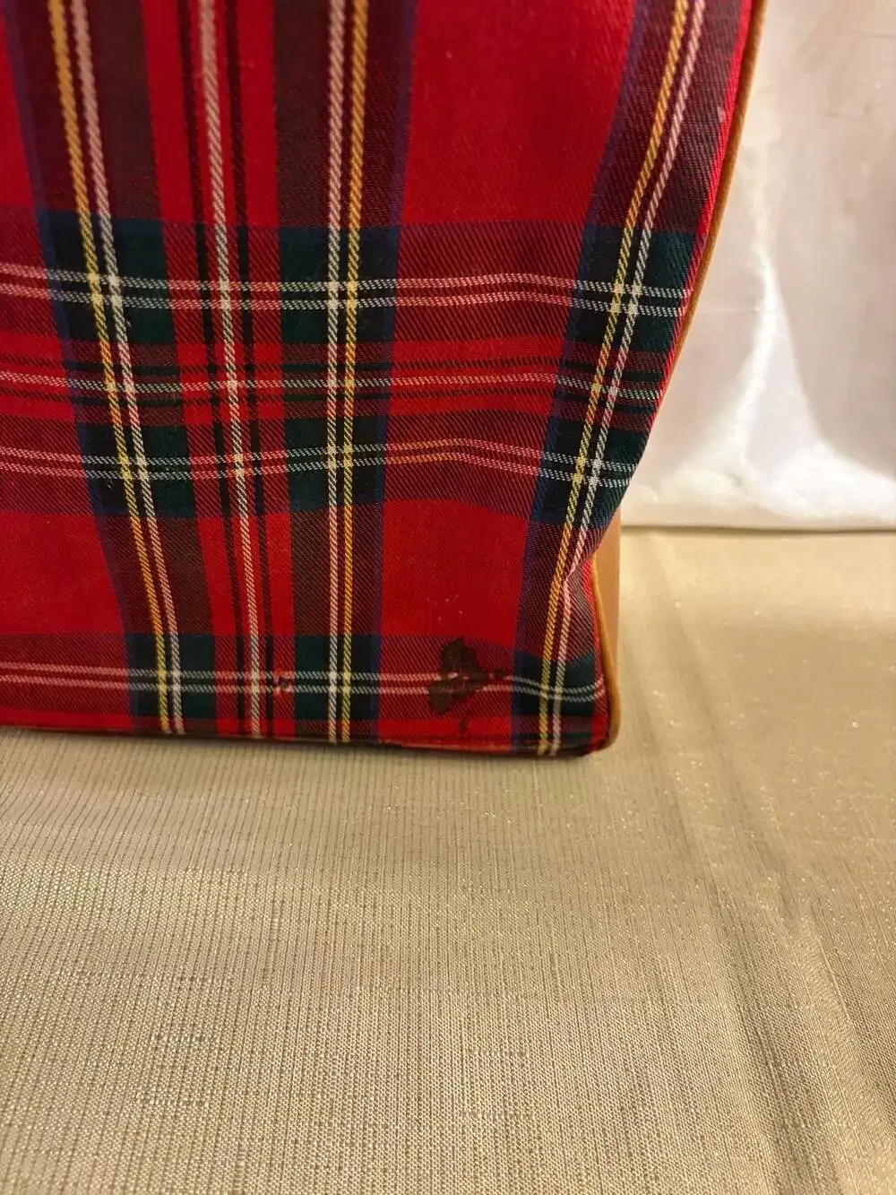 Vintage King-Seeley Thermos Brand Picnic Carrying Case in Red Tartan Plaid